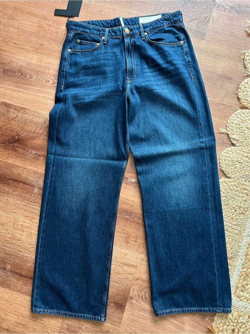 rag & bone Logan Annalise Mid Rise Wide-Leg Jeans Size 31 NWT RT $195